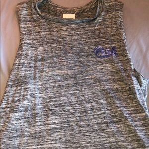 Pink tank top with colored sequins